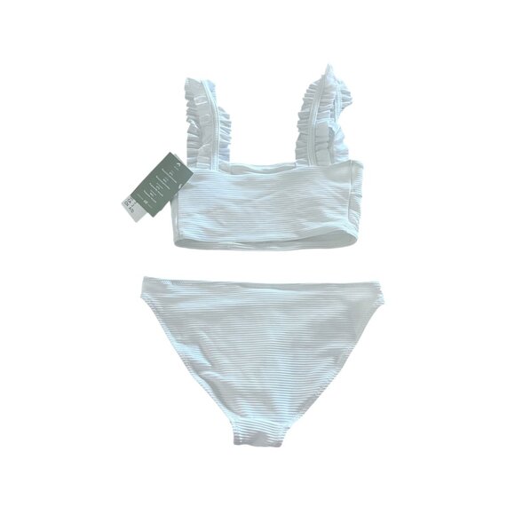 NWT H&M Women's White Ribbed Bikini Size 2 - Picture 3 of 4